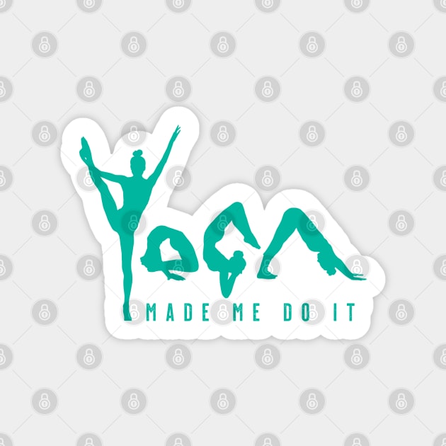 Yoga Made Me Do It - Jade Sticker by VicEllisArt